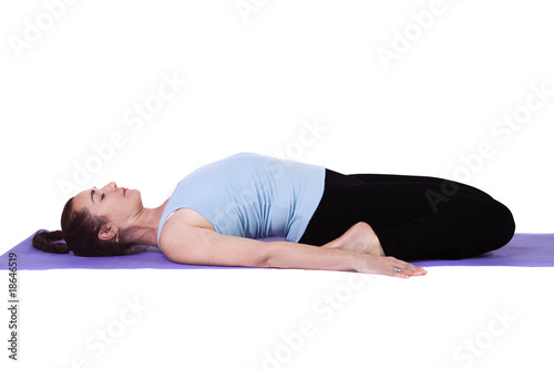 Woman in Yoga Position