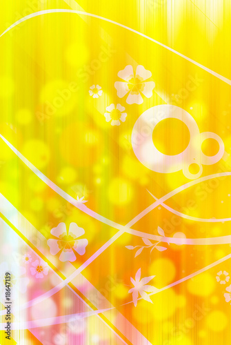 Colorful background circles and white blurry lights