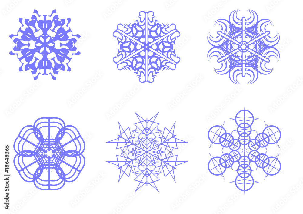 Snowflakes blue