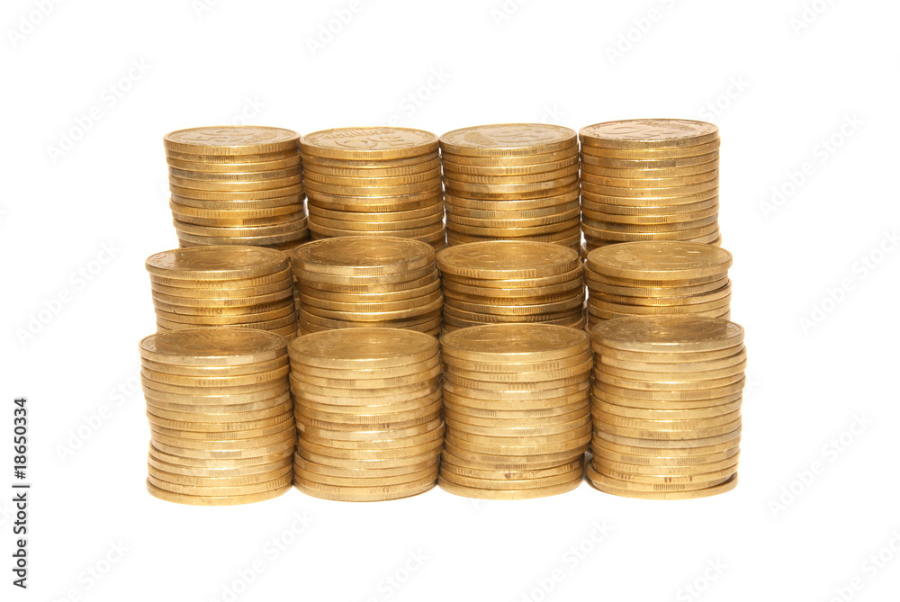 Stack of golden coins