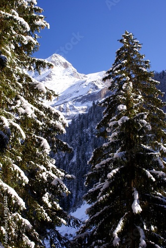 Snowy Mount in Switzerland