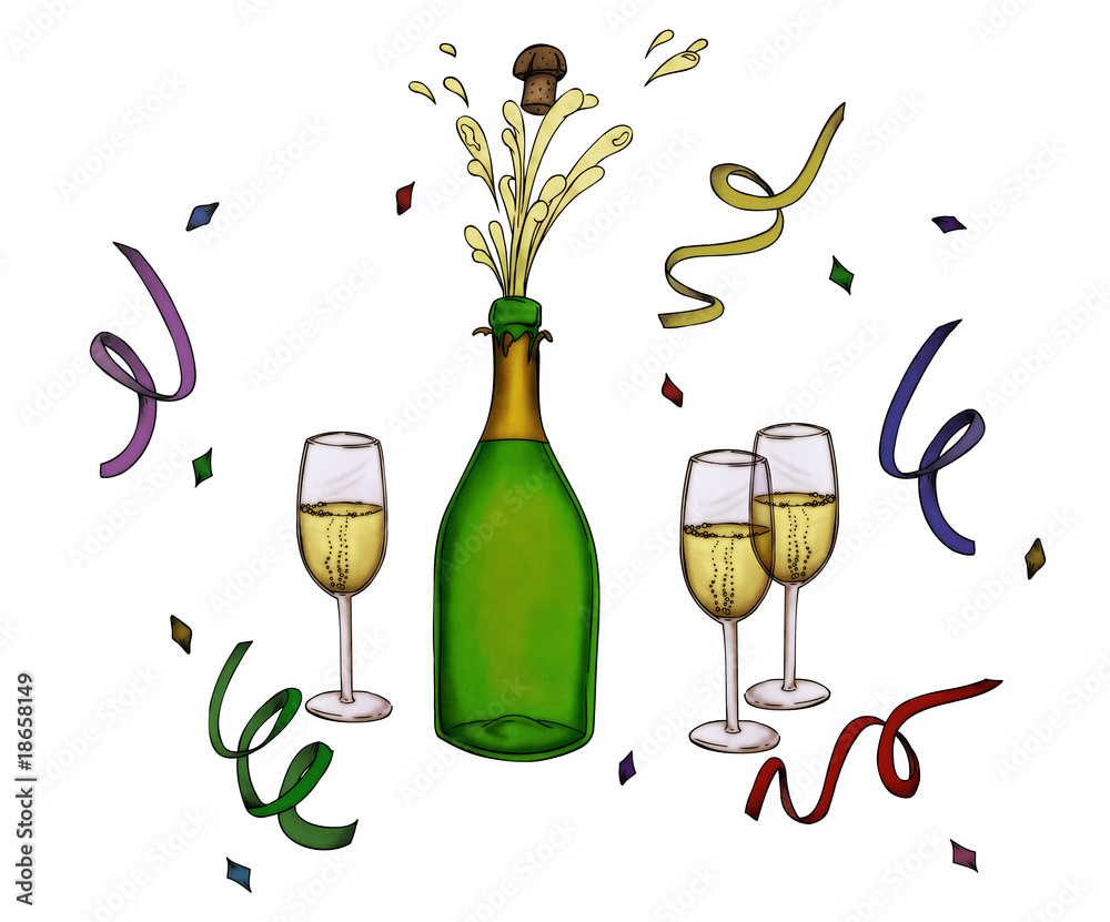 Silvester, Sylvester, Sekt, Party, feiern, Neujahr Stock-Foto | Adobe Stock