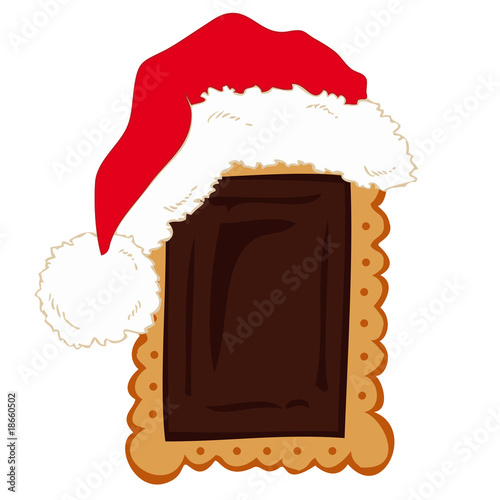 Shortbread with Santa Claus hat