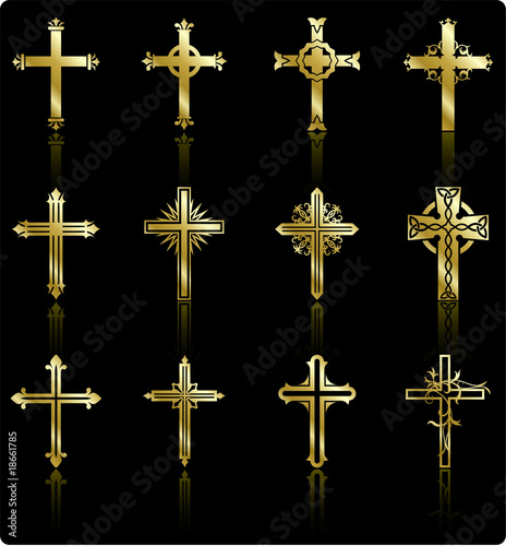 religious gold cross design collection