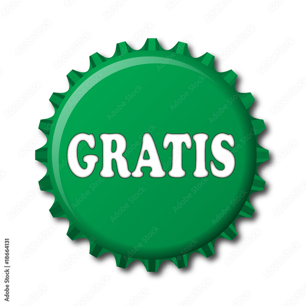 Chapa de botella con texto 