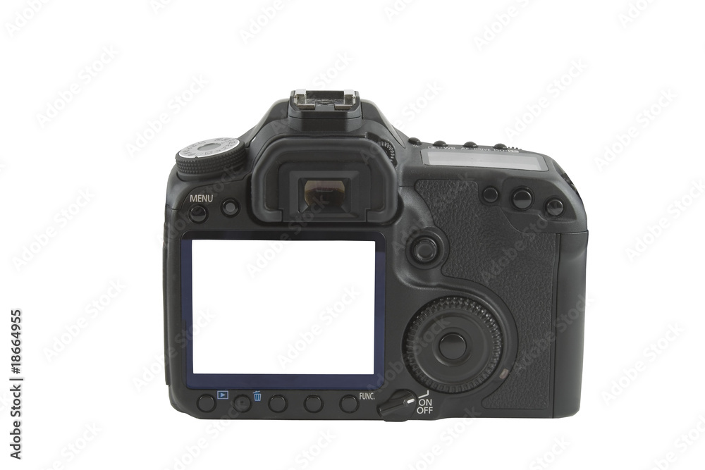 Display on camera isolated over white background Display on camera isolated over white background