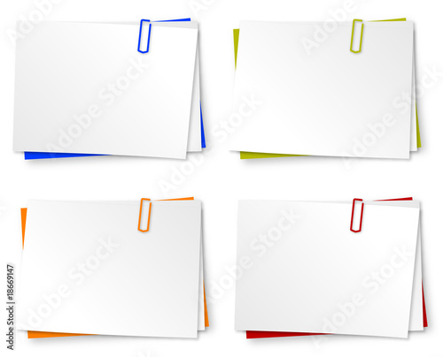 Blocs papiers avec trombones