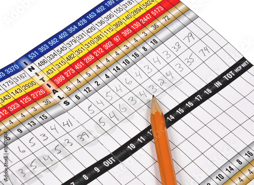 Golf scorecard photo