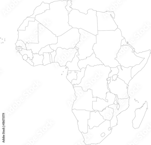 Africa map with countries