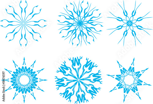 Collection of snowflakes. Vector