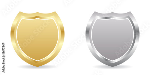 two badge golden and silver