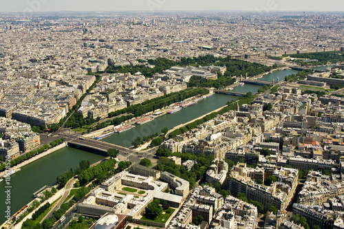 Paris and Seine river