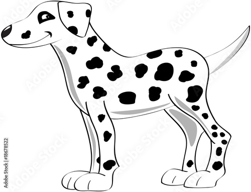 A scalable vector of a single dalmatian dog