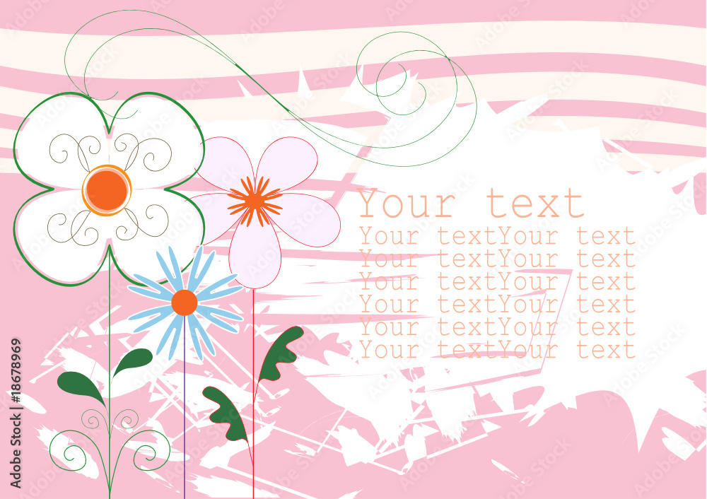 Obraz premium Background pink with flowers