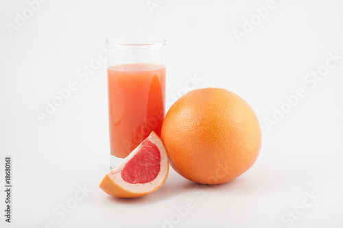 Fresh red grapefruit juice