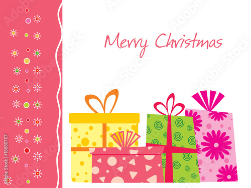 background with set of gifts