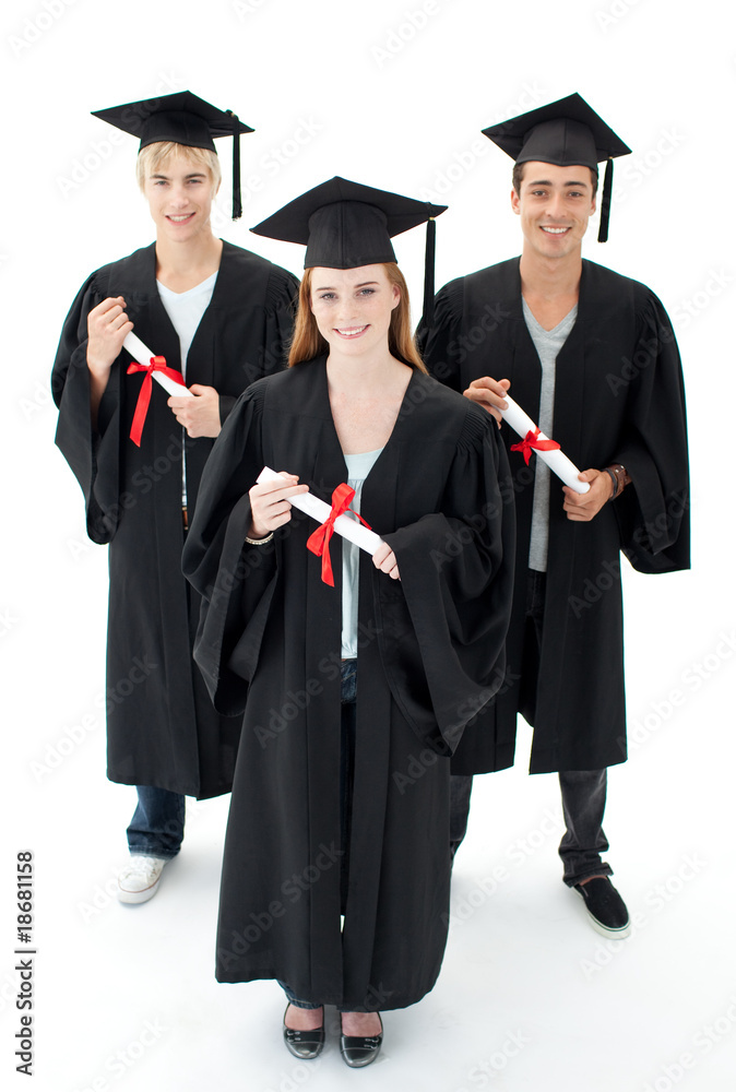 Group of teenagers celebrating after Graduation Group of teenagers celebrating after Graduation