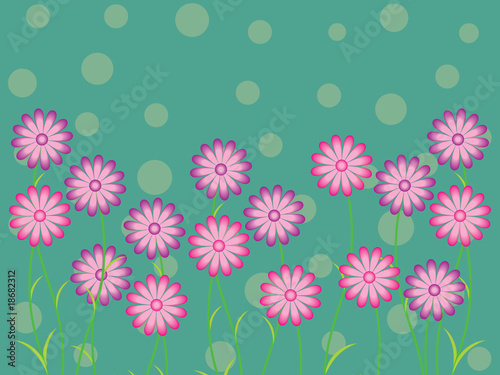 abstract floral background with thankyou text