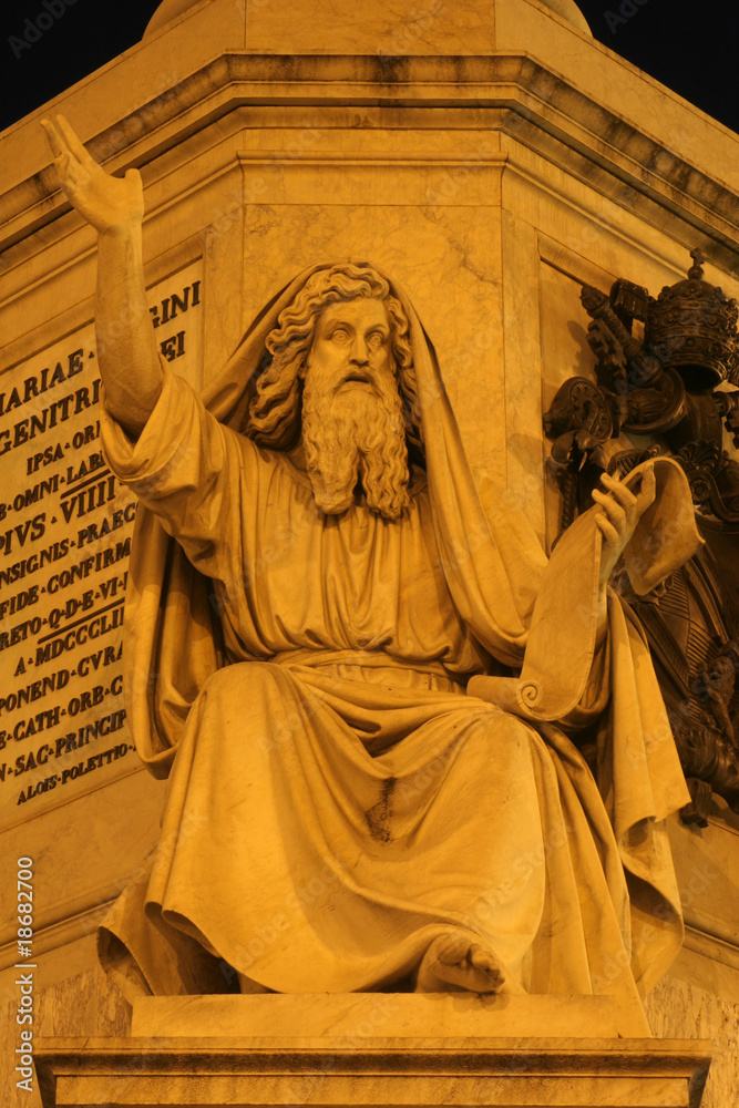 Ezechiel - Rome - detail of monument by Spain stairs