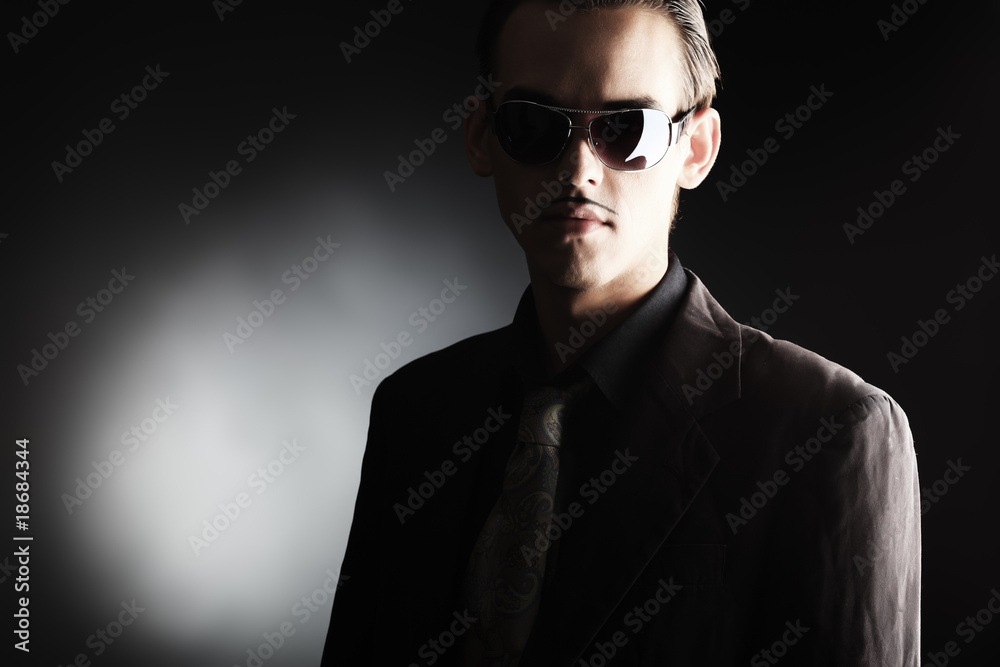 Obraz premium man in black