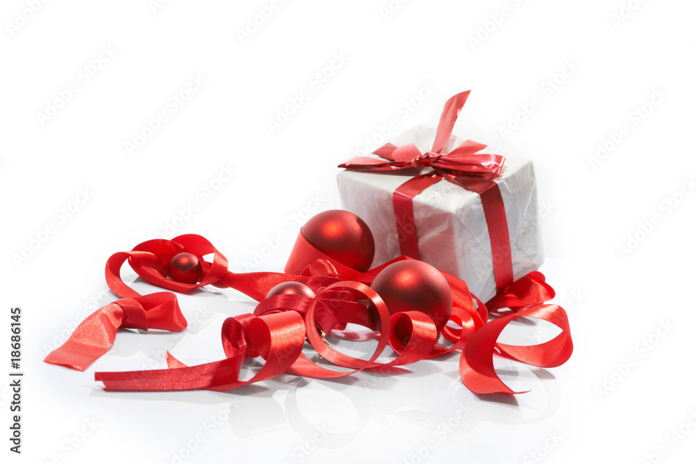 Christmas gift with tapes, new year ornaments Christmas gift with tapes, new year ornaments
