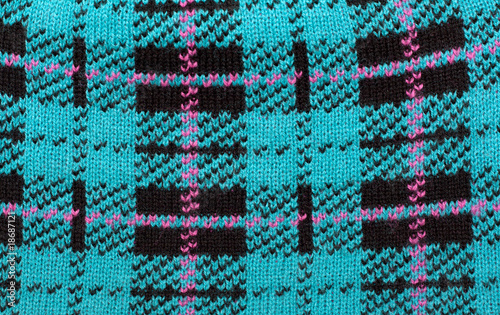 Knitted colour plaid fabrics