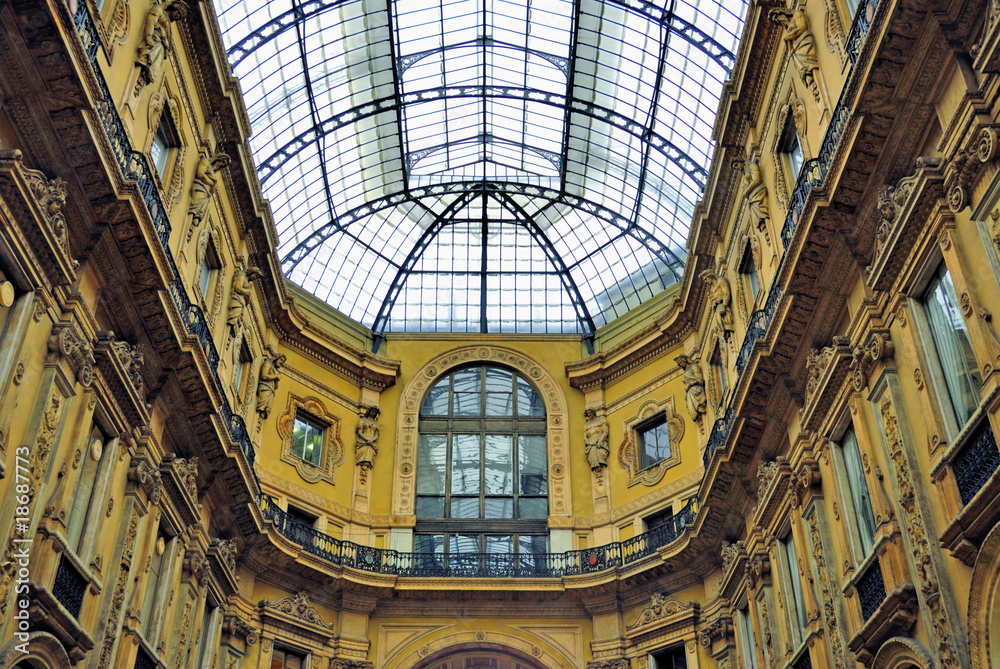 Italy, Milan building interior detail.