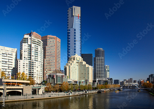 Yarra river quay in Melbourne city