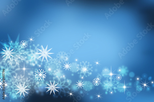 Abstract Christmas light blue background