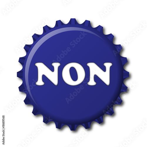 Chapa de botella con texto "NON"