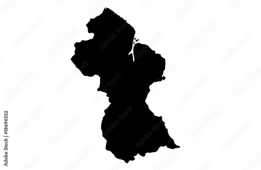 Co-operative Republic of Guyana - white background Co-operative Republic of Guyana - white background