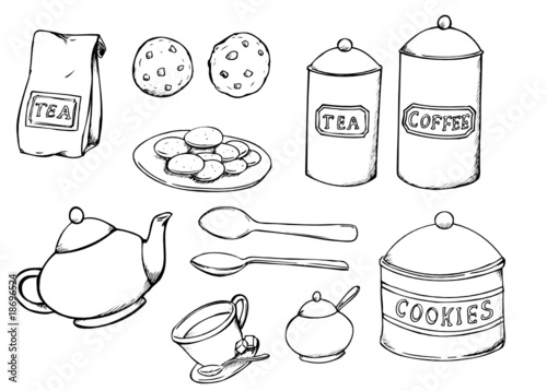 Teatime, Kaffeetrinken, Tee, Kaffee, Kekse
