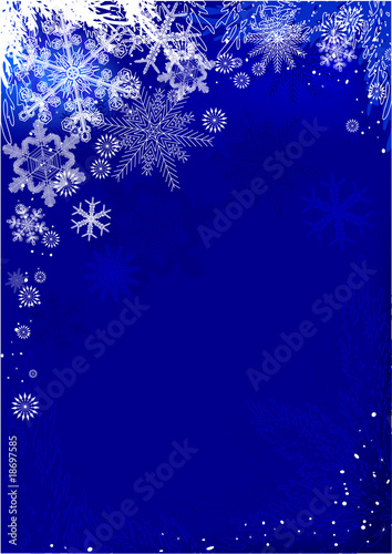 darck blue christmas card