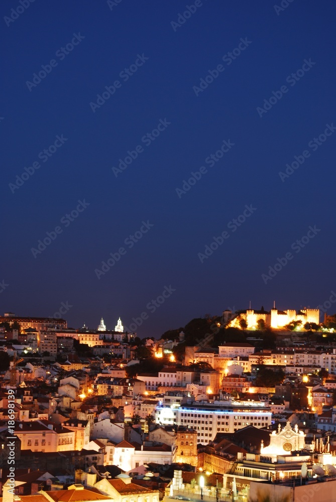 Beautiful nightscene in Lisbon, Portugal