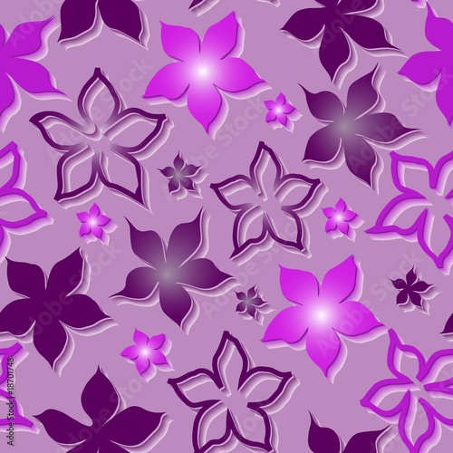 Seamless violet flower background © ihor-seamless
