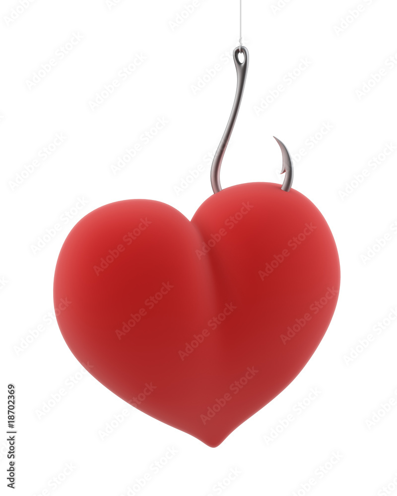 Fototapeta premium Heart_on_a_hook