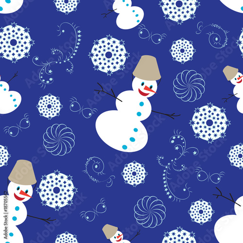 Repeated pattern with snowmen