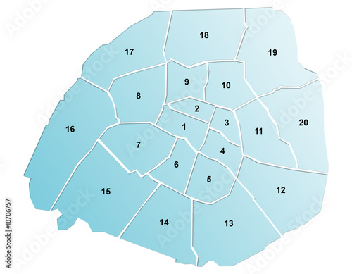 Carte Arrondissements Paris