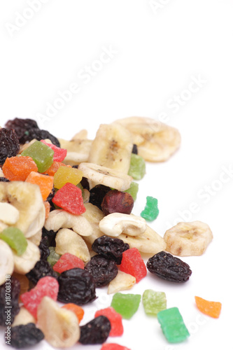 banana chip, hazelnut, almond, raisin, cashew and candied fruit