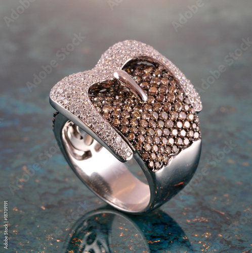 Konstfotografi Diamant Ring Weißgold Ring