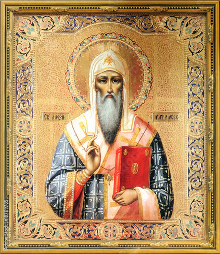 Icon of the Saint Alexius (Aleksij) the Metropolitan of Moscow photo