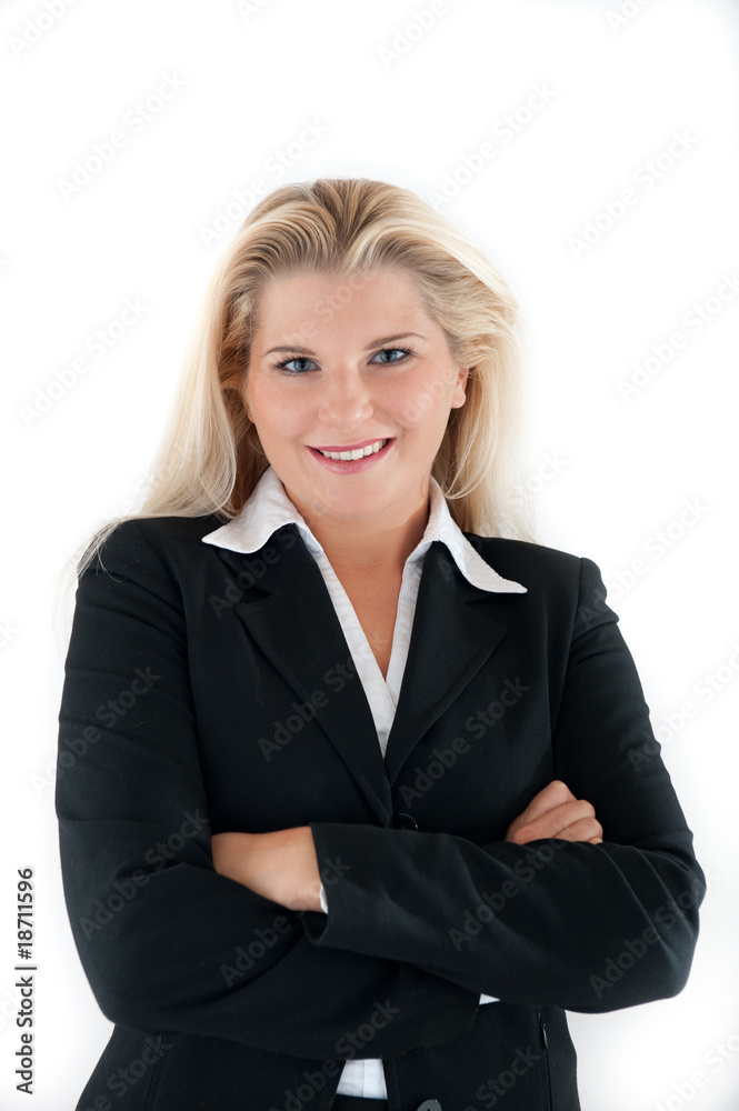 Young business woman with in black suit Young business woman with in black suit
