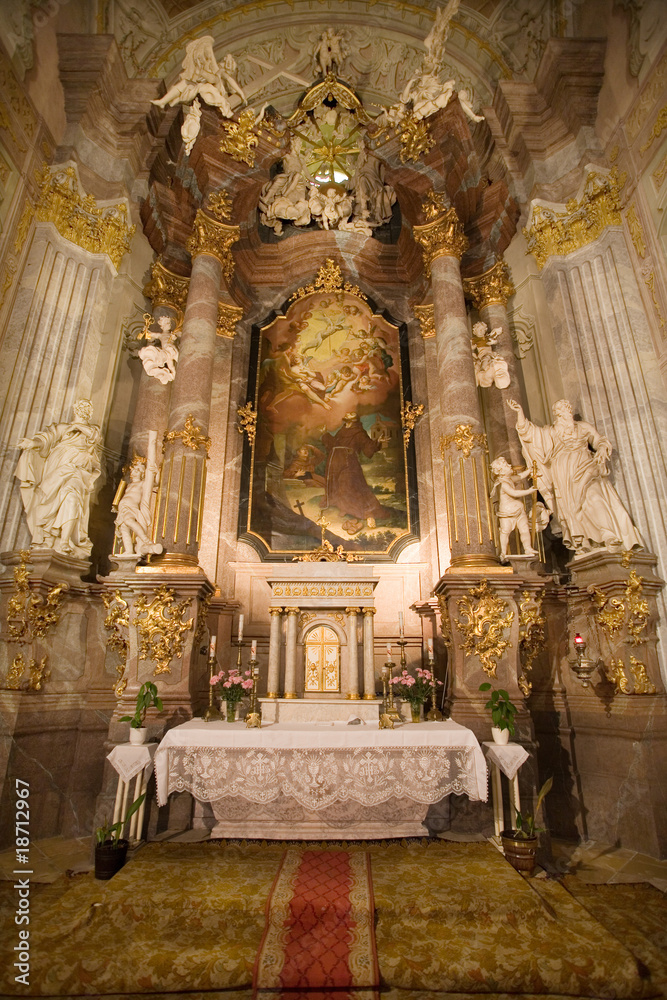 Interior of a catholic church Interior of a catholic church