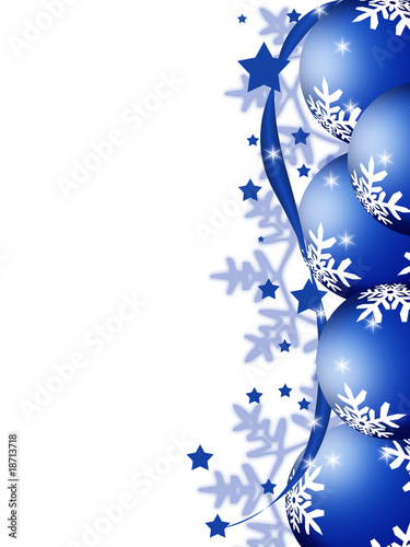 CARTOLINA FONDO NATALE AZZURRA