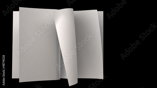 Fast flicking white paper pages with aplpha channel