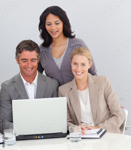 Business people working in the office photo