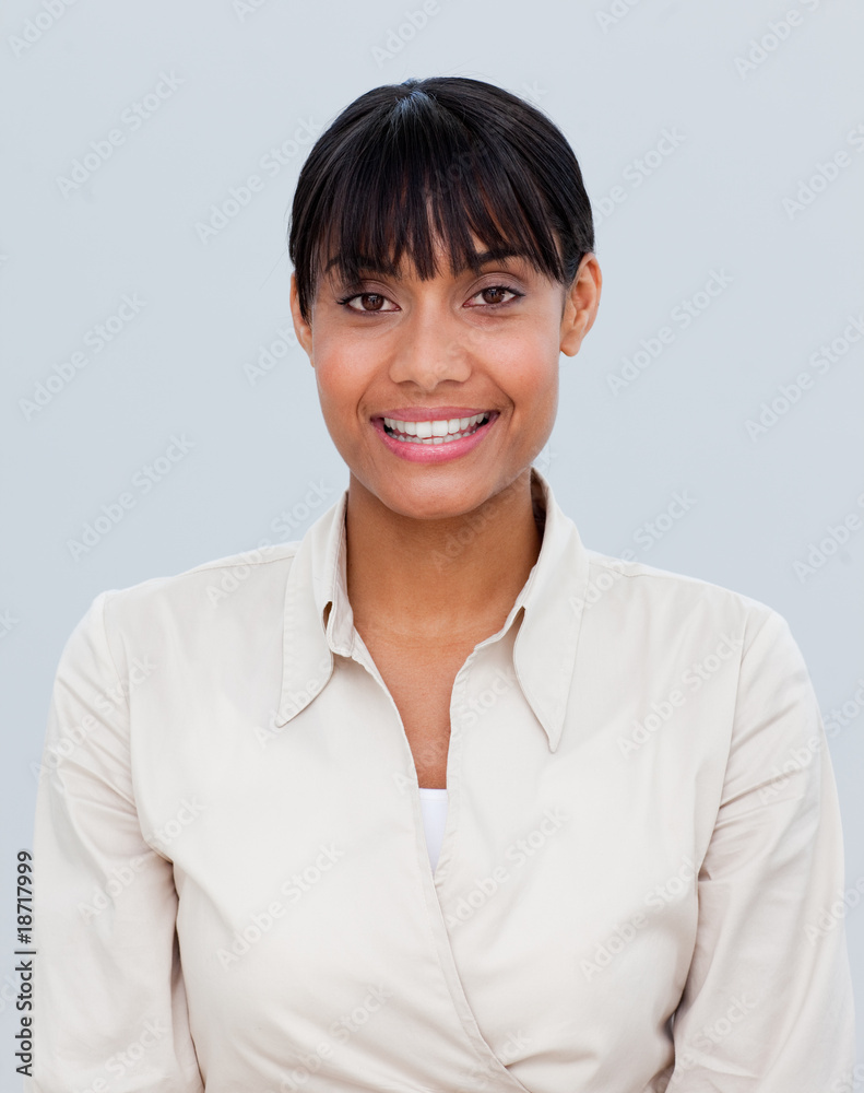 Portrait of a smiling Afro-American businesswoman Portrait of a smiling Afro-American businesswoman