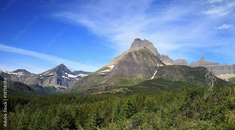 Bergpanorama im Glacier Nationalpark (Montana)