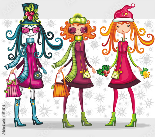 Fashion Christmas girls set