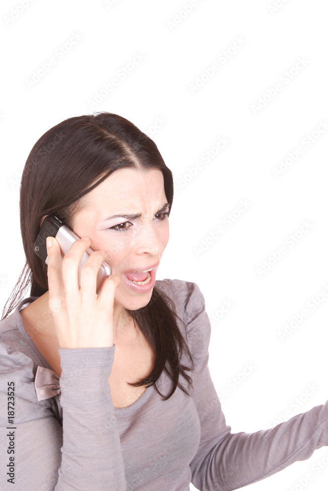 An attractive young woman with mobile phone An attractive young woman with mobile phone